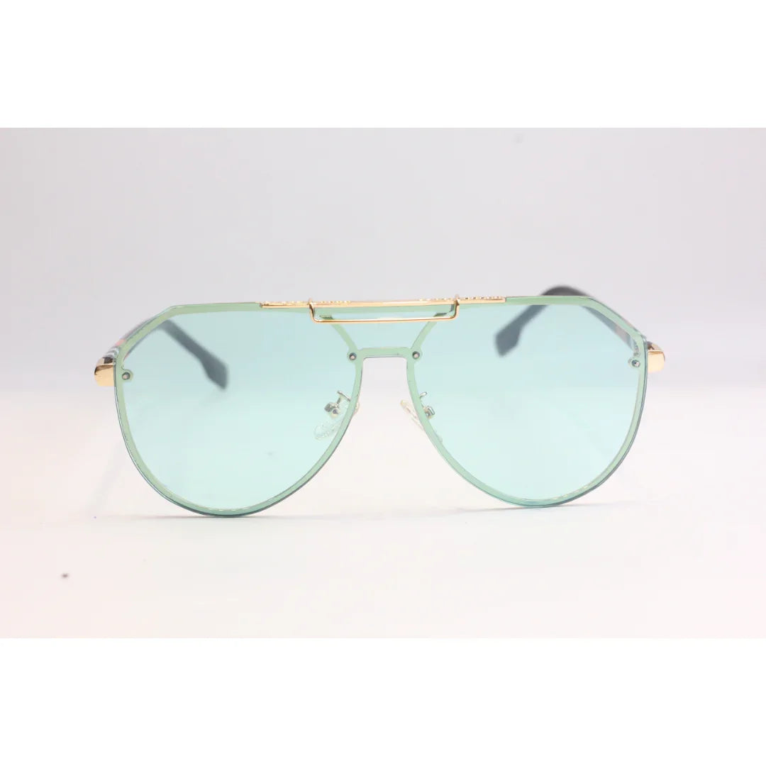 Burberry - X99 - Green Tinted - Acetate - Metal - Aviator Round - Sunglasses - Eyewear