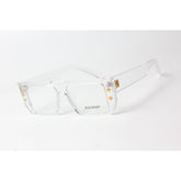 Balmain - 1999 - Transparent White - Bold - Acetate - Rectangle - Optics - Eyewear
