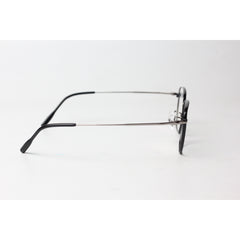 بوكسيدون - 1517 - معدن - أسود - فضي - ريترو - مربع - دائري - بصريات - نظارات