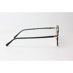 بوكسيدون - 1519 - معدن - أسود - ذهبي - ريترو - سداسي - دائري - بصريات - نظارات