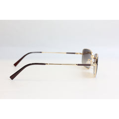 سليكس - B255 - ذهبي - بني متدرج - رفيع - معدني - مستطيل - نظارات شمسية - نظارات طبية