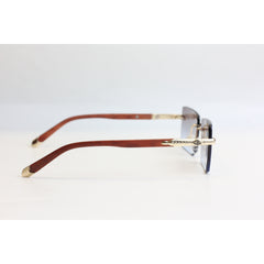 Maybach - RR47 - Tropical Gradient - Brown Wooden - Rimless - Metal - Rectangle - Sunglasses - Eyewear