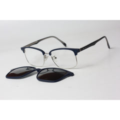 راي بان - 1200 - كلوب ماستر - ازرق - فضي - ملحق - مستقطب - اسيتات - معدن - مستطيل - نظارات شمسية - نظارات طبية