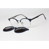 راي بان - 1202 - كلوب ماستر - ازرق - فضي - ملحق - مستقطب - اسيتات - معدن - دائري - نظارات شمسية - نظارات طبية