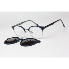 راي بان - 1202 - كلوب ماستر - ازرق - فضي - ملحق - مستقطب - اسيتات - معدن - دائري - نظارات شمسية - نظارات طبية