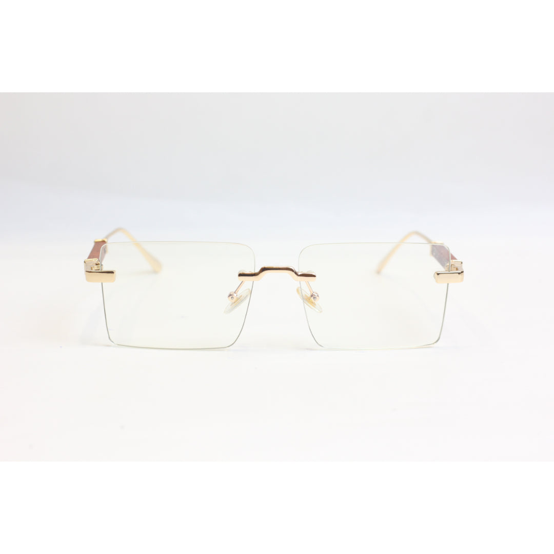 Cartier - R11 - Transparent White - Golden - Rimless - Metal - Rectangle - Optics - Eyewear