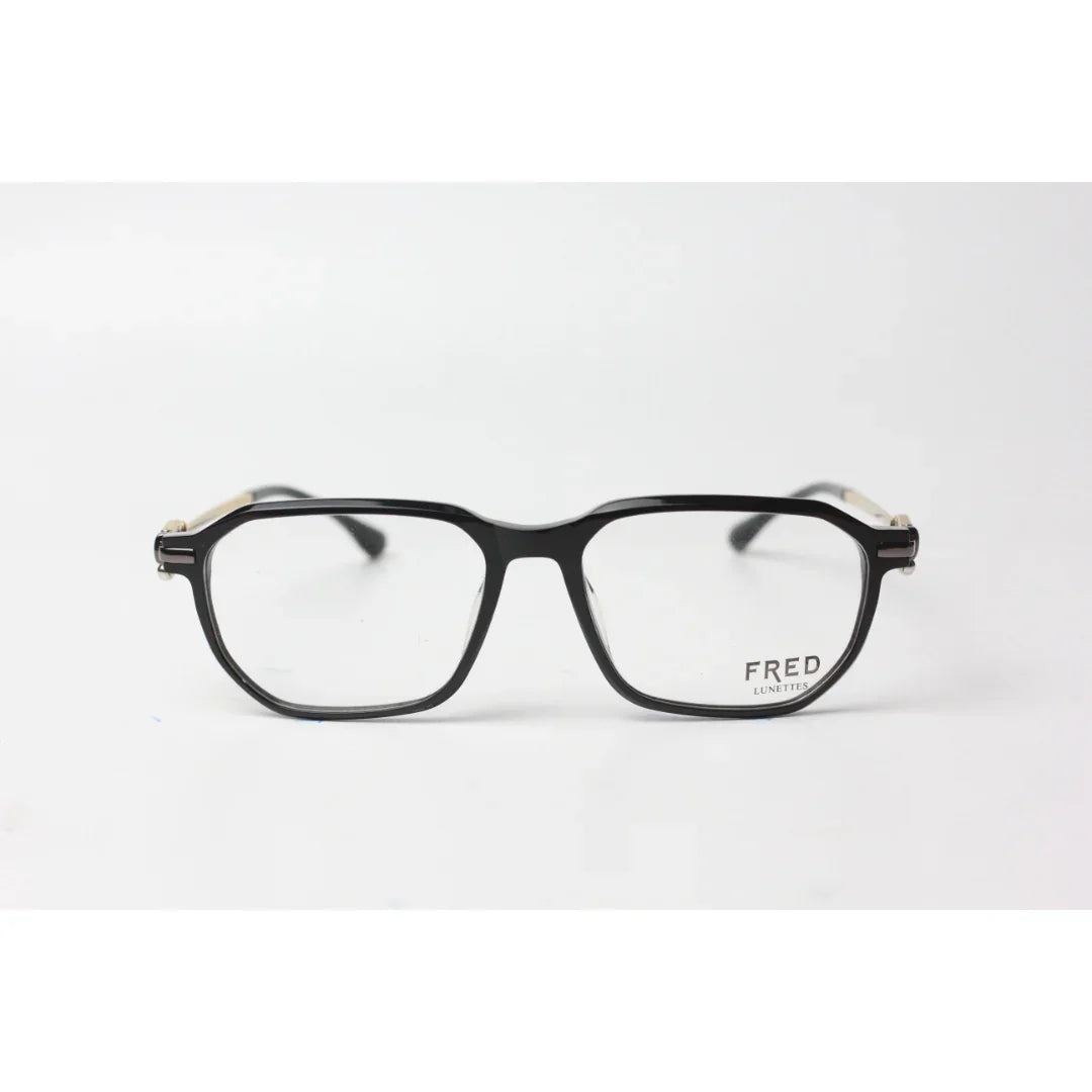 FRED - Black - Golden - Slim - Acetate - Metal - Rectangle - Premium Optics - Eyewear