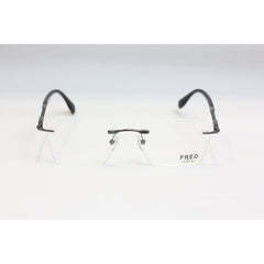 فريد - أسود - فضي - معدني - مربع - نظارات بريميوم - نظارات
