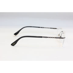 فريد - أسود - فضي - معدني - مربع - نظارات بريميوم - نظارات