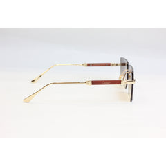 Cartier - R11 - Light Brown Gradient - Golden - Rimless - Metal - Rectangle - Sunglasses - Eyewear