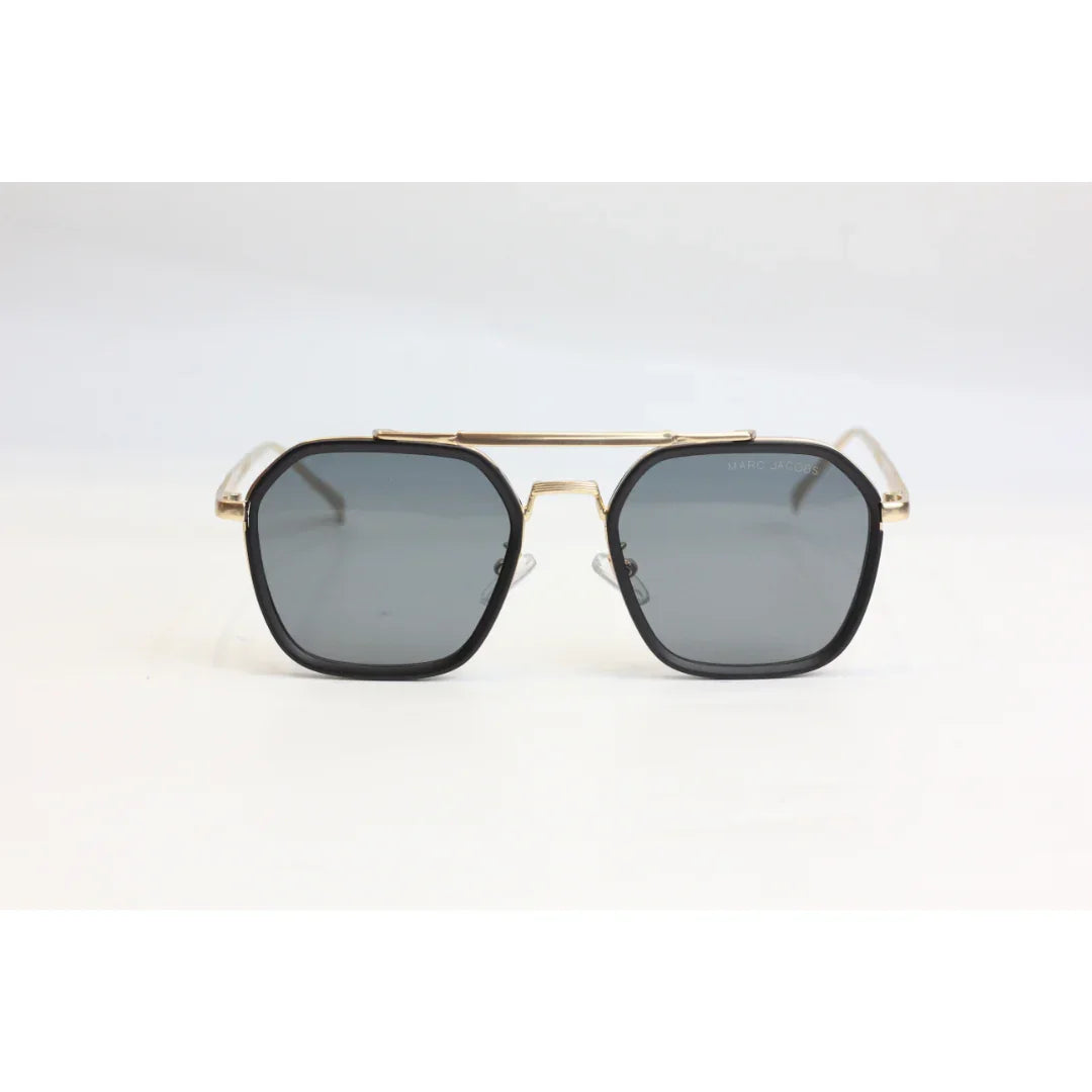 مارك جاكوبس - HJ98 - أسود - ذهبي غير لامع - معدن - أسيتات - مربع - نظارات شمسية - نظارات طبية