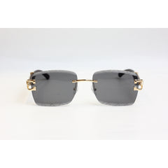 Panther - P75 - Golden - Rimless - Metal - Square - Sunglasses - Eyewear
