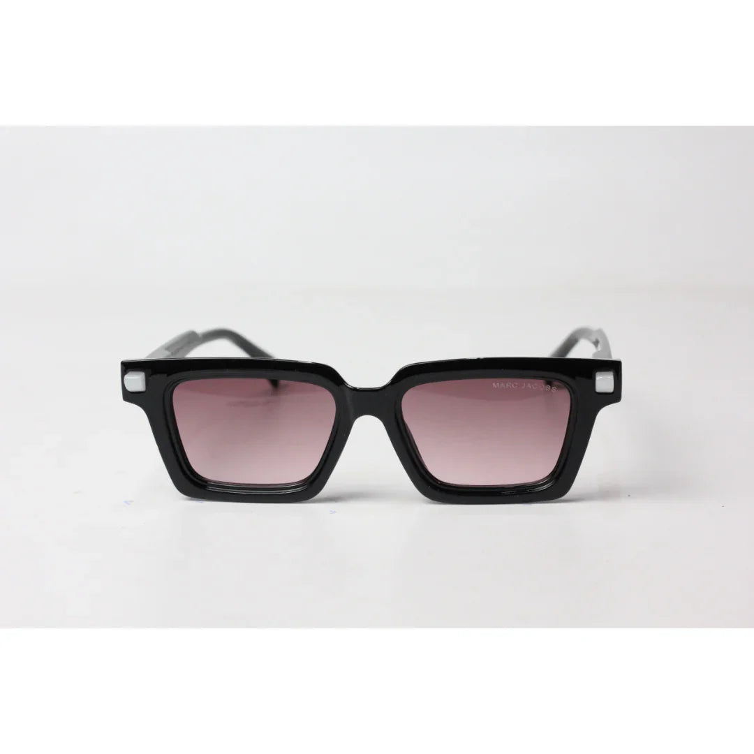 Marc Jacobs - 9565 - Black - Wine Red Gradient - Acetate - Rectangle - Sunglasses - Eyewear