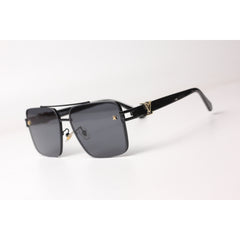 Louis Vuitton – 5550 – Black - Metal - Acetate - Square - Sunglasses - Eyewear