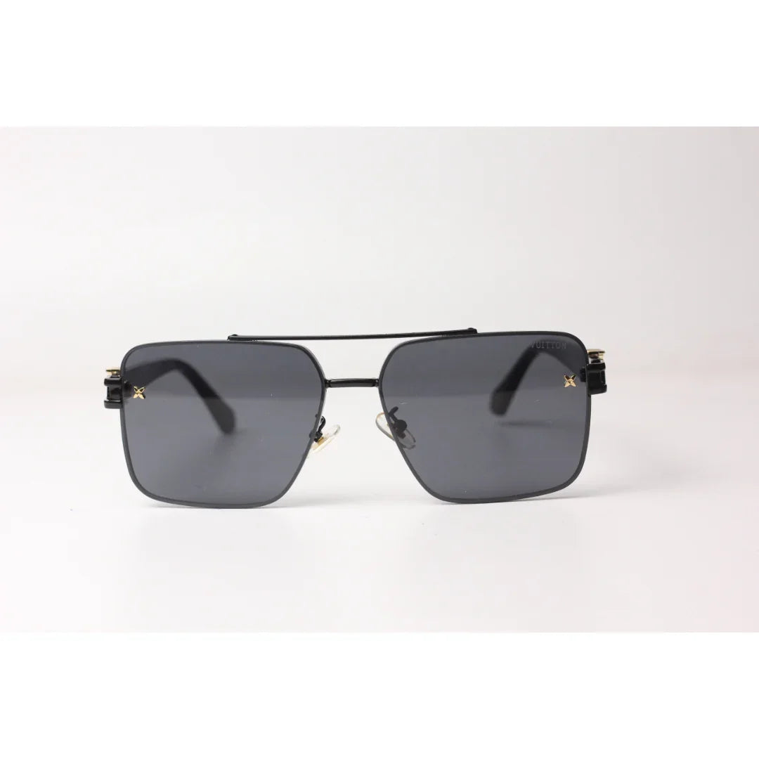 Louis Vuitton – 5550 – Black - Metal - Acetate - Square - Sunglasses - Eyewear