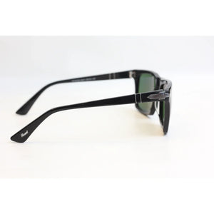 Persol - PO 3048S - Black - Silver - Acetate - Rectangle - Premium Sunglasses - Eyewear