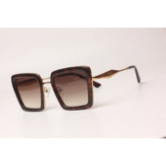 Prada - PR 55ZS - Tortoise Brown Golden - Acetate - Metal - Square - Premium Sunglasses - Eyewear