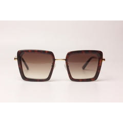 Prada - PR 55ZS - Tortoise Brown Golden - Acetate - Metal - Square - Premium Sunglasses - Eyewear