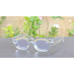 XSHADES - Rapperz - 7100 - شفاف أبيض - قطع أزرق - أسيتات - مربع - بصريات - نظارات