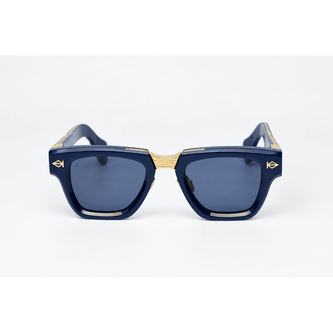 T HENRI - Maison Galactique - CO2 - Cosmic Twilight Blue - Silver - Golden - Acetate - Square - Premium Sunglasses