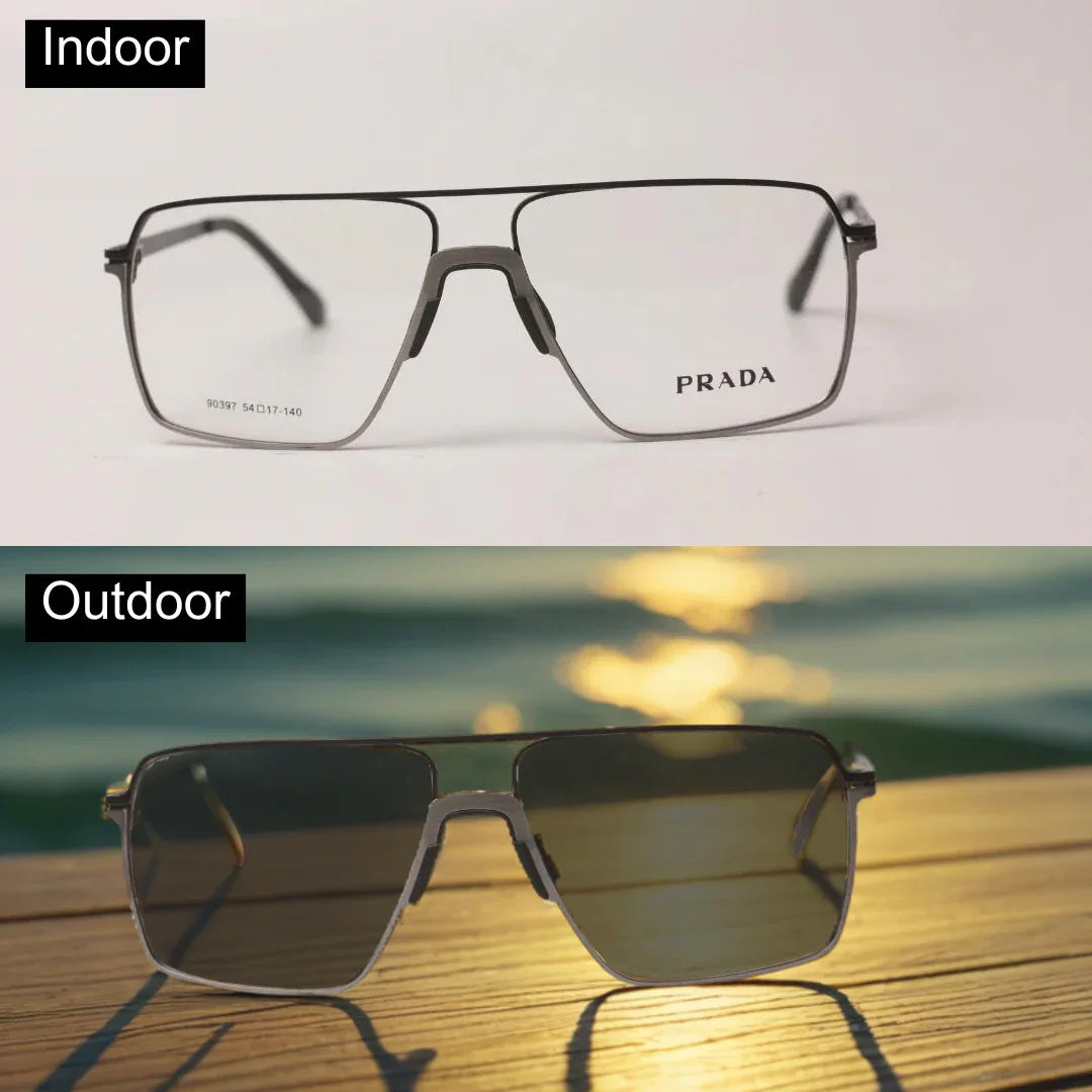 برادا - M10 - ترانزيشن - جسر مزدوج - معدن - مستطيل - بصريات - نظارات