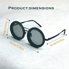 ND Varlo Tint Adjustable Polarized - Black - Metal - Round - Sunglasses - Eyewear