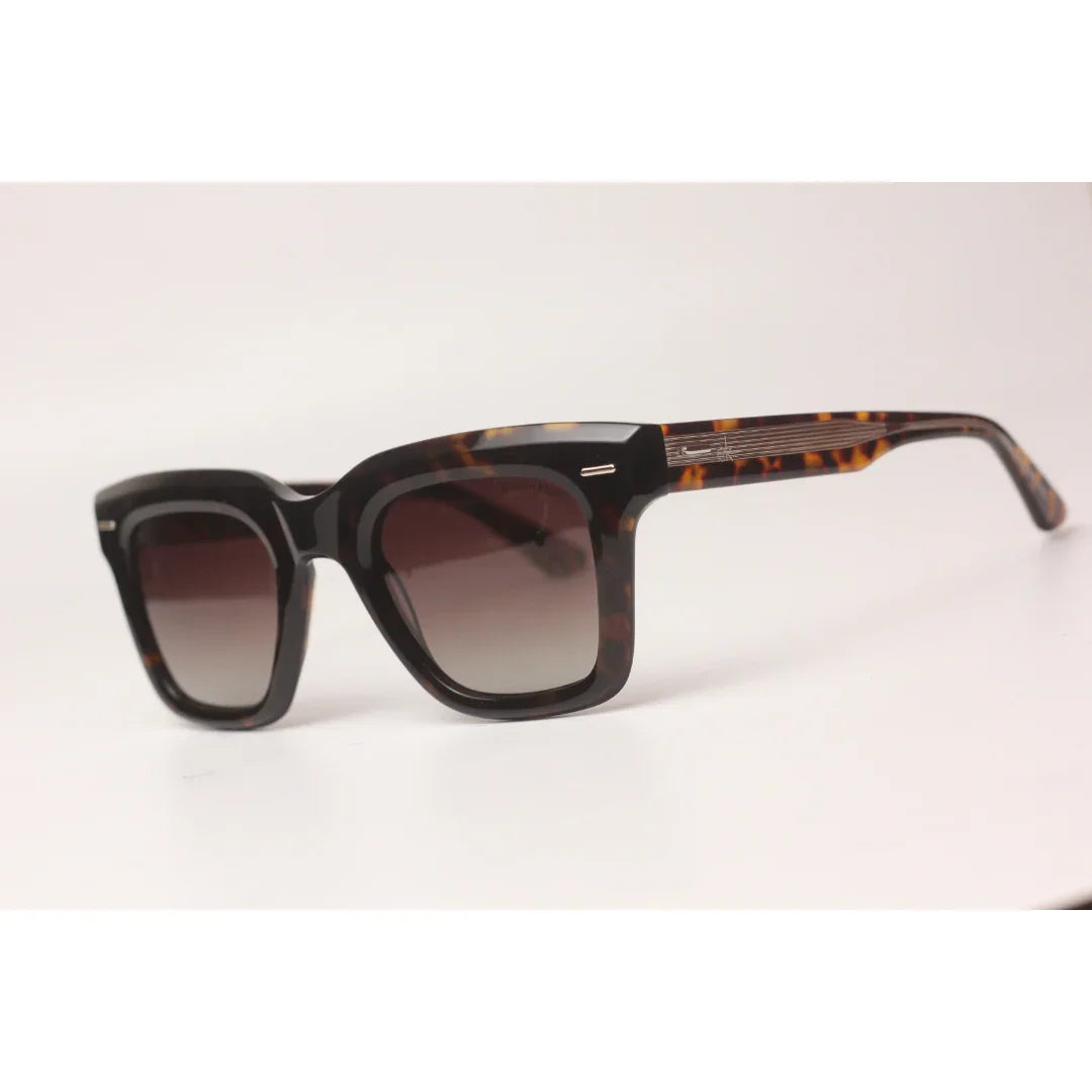 Calvin Klein - Polarized - Tortoise Brown - Acetate - Square - Premium Sunglasses - Eyewear