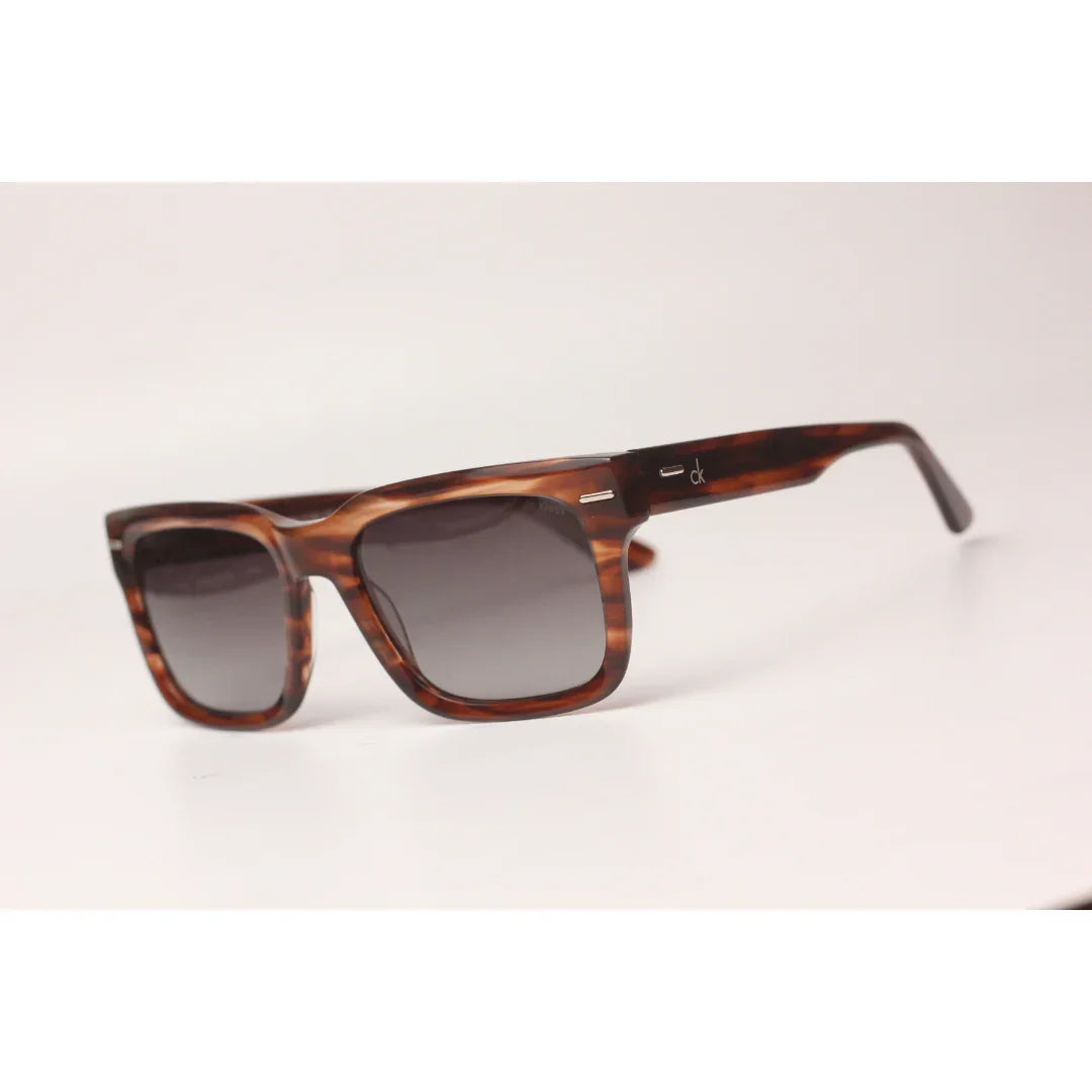 Calvin Klein - Polarized - Marble Brown - Acetate - Rectangle - Premium Sunglasses - Eyewear