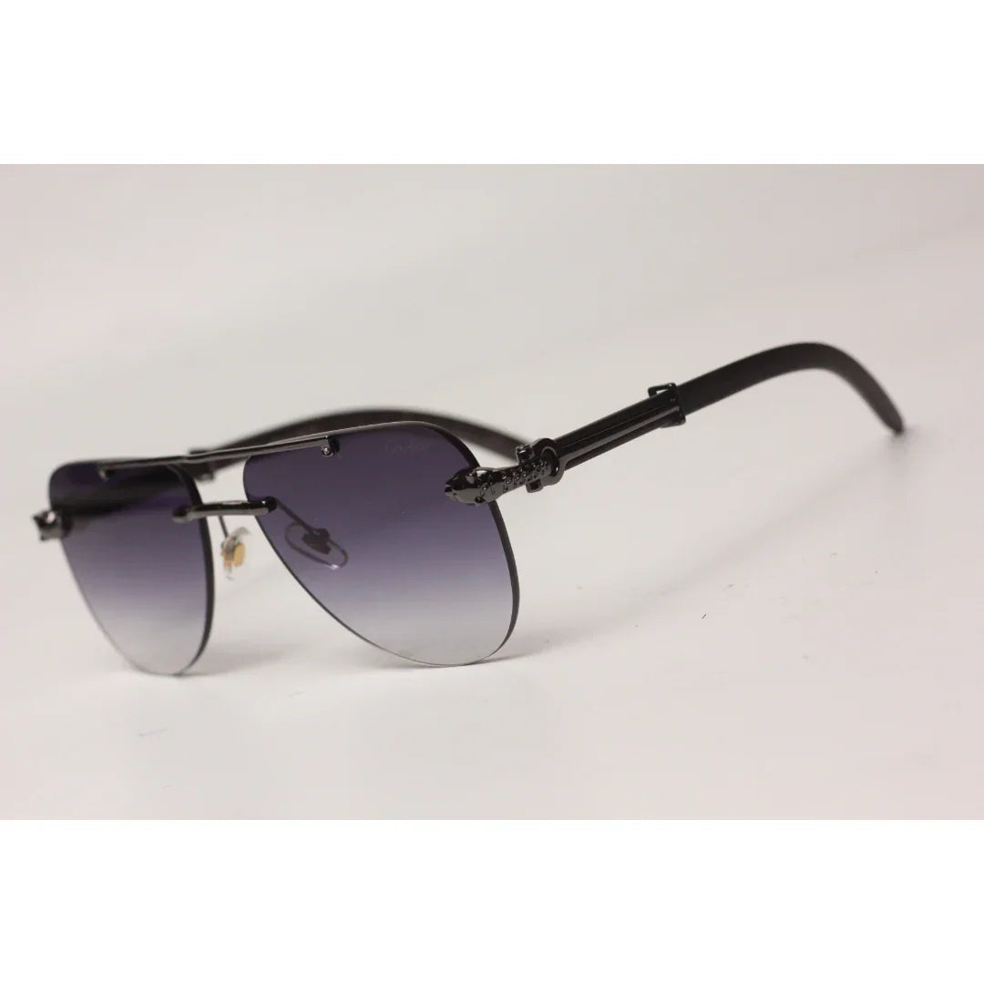 Cartier Aviator Rimless Cartier - RR43 - Double Bridge - Rimless - Metal - Aviator Round - Sun ...