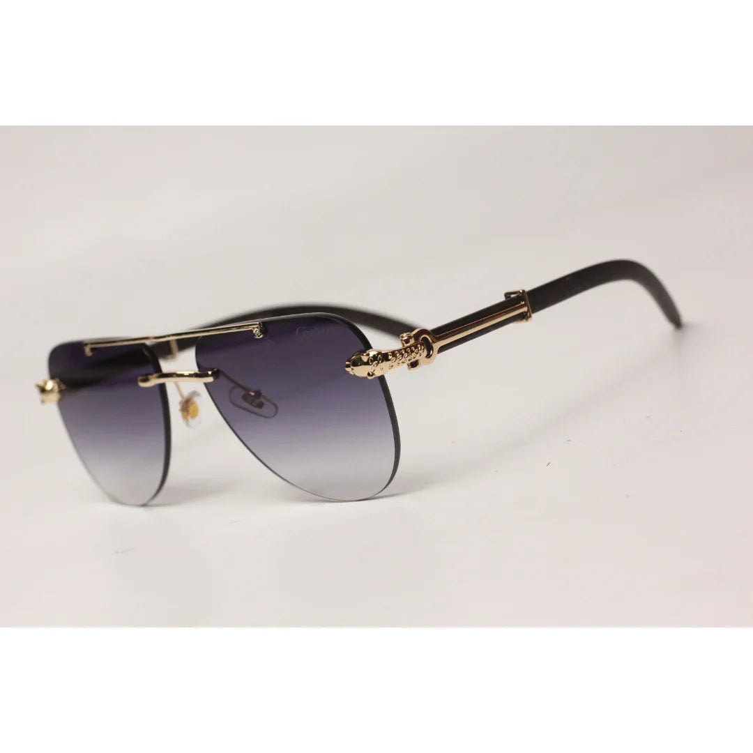 Cartier Aviator Rimless Cartier - RR43 - Double Bridge - Rimless - Metal - Aviator Round - Sun ...