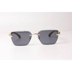 Cartier - R21 - Black - Golden - Rimless - Metal - Diamond Rectangle - Sunglasses - Eyewear