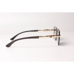 Cartier - R21 - Black - Golden - Rimless - Metal - Diamond Rectangle - Sunglasses - Eyewear