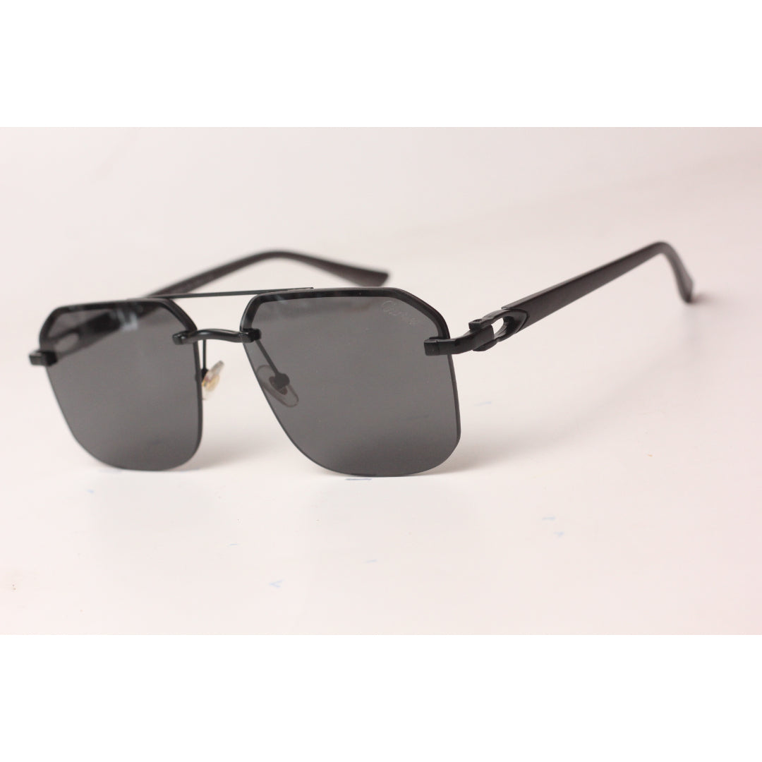 Cartier - 6103 - Black - Acetate - Metal - Square - Sunglasses - Eyewear