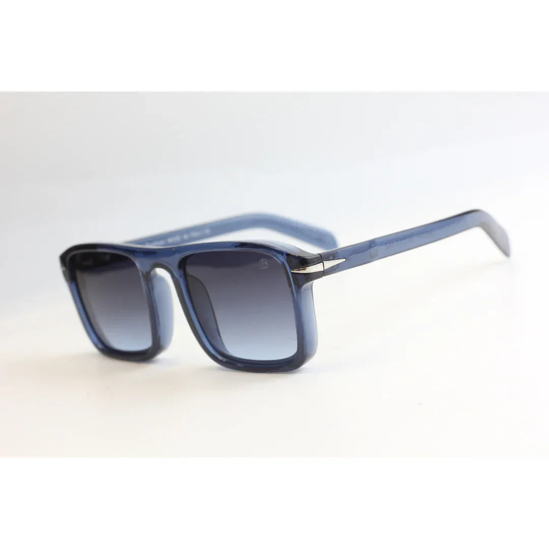 David Beckham - 2004 - Transparent Blue Gradient - Bold - Acetate - Rectangle - Sunglasses - Eyewear