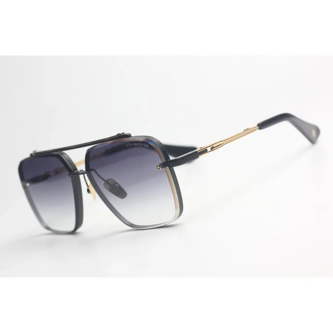 DITA - MACH SIX - أسود متدرج - ذهبي - معدن - أسيتات - مربع - نظارات شمسية فاخرة - نظارات طبية 