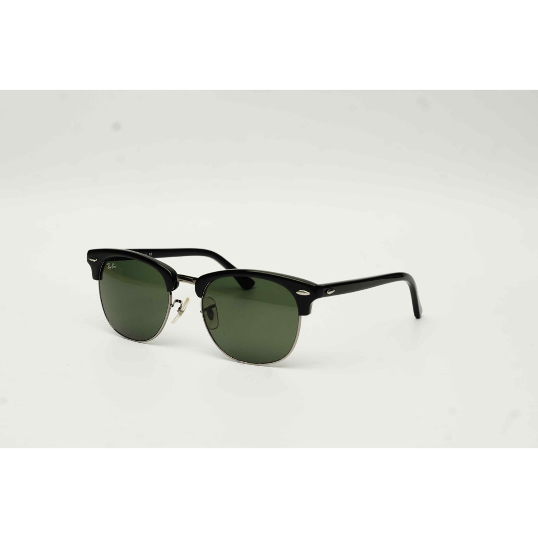 Ray Ban - RB 3016 - Clubmaster - 51 mm - Black - Gunmetal Gray - Round - Premium Sunglasses - Eyewear