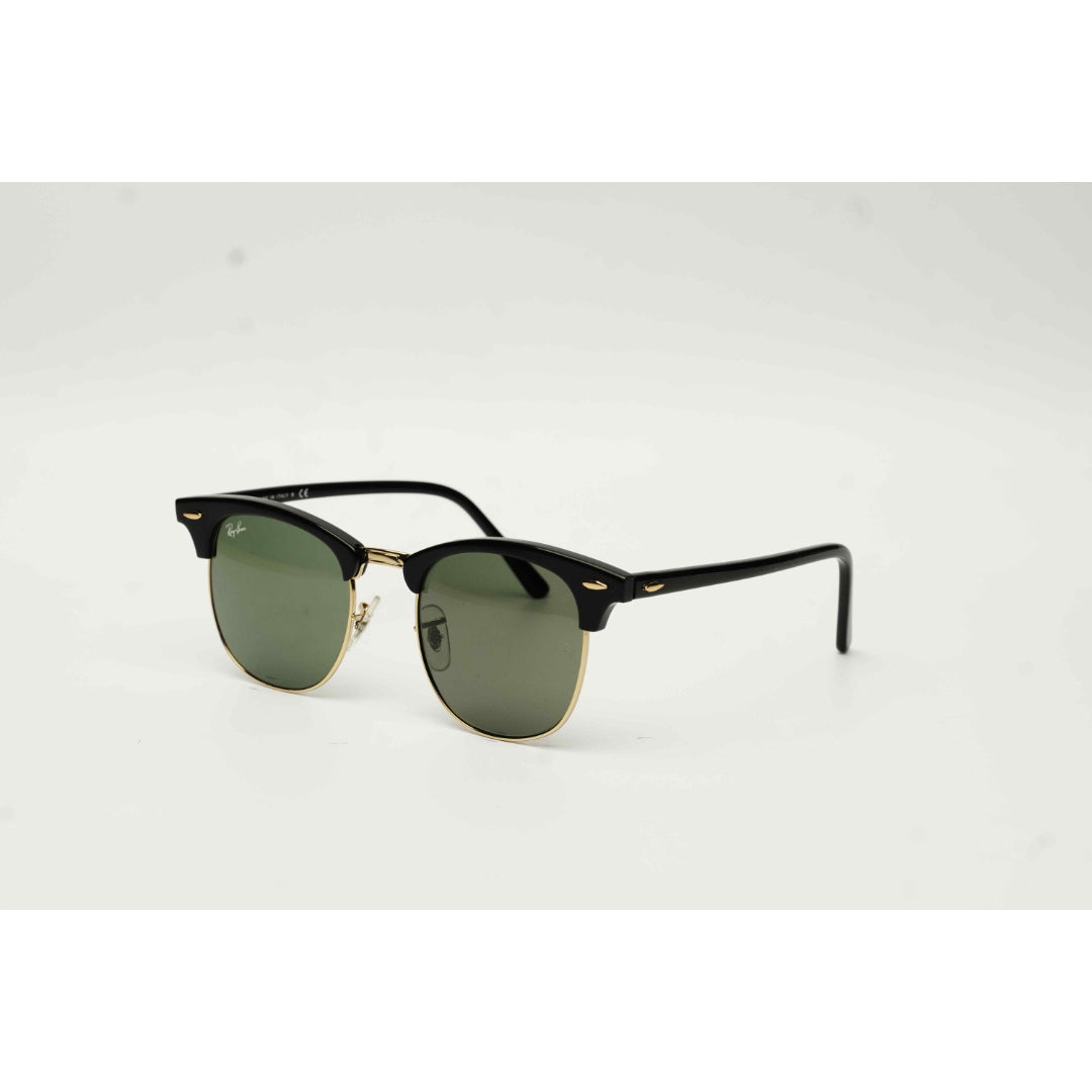 Ray Ban - RB 3016 - Clubmaster - 51 mm - Black - Golden - Round - Premium Sunglasses - Eyewear