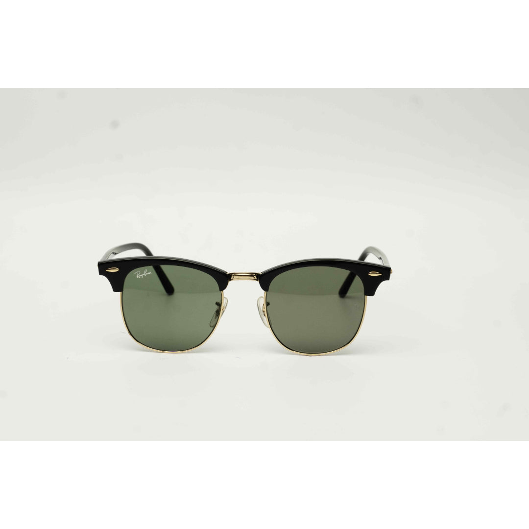 Ray Ban - RB 3016 - Clubmaster - 51 mm - Black - Golden - Round - Premium Sunglasses - Eyewear
