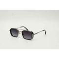 HENRI - 5G327 - Silver - Black Gradient - Acetate - Metal - Rectangle - Sunglasses - Eyewear