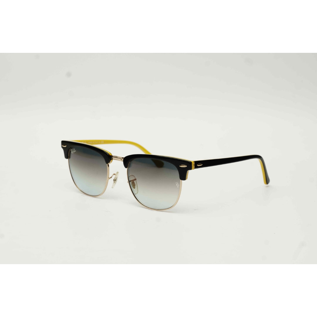 Ray Ban - RB 3016 - Clubmaster - 51 mm - Black - Yellow - Blue Gradient - Round - Premium Sunglasses - Eyewear