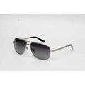SIO2 - S3127 - Curved - Silver - Black Gradient - Aviator - Polarized - Metal - Rectangle - Sunglasses - Eyewear