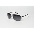 SIO2 - S3110 - Curved - Gunmetal - Black Gradient - Aviator - Polarized - Metal - Rectangle - Sunglasses - Eyewear