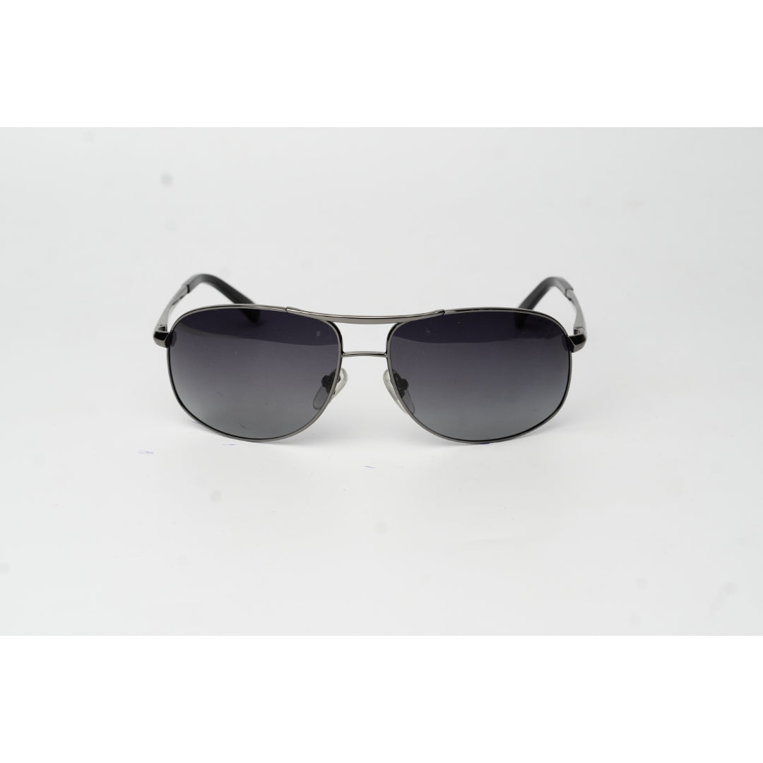 SIO2 - S3110 - Curved - Gunmetal - Black Gradient - Aviator - Polarized - Metal - Rectangle - Sunglasses - Eyewear