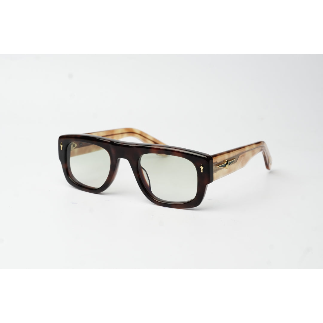 Jacques Marie Mage - Thundercloud - Havana Tortoise Marble Brown - Tinted - Acetate - Rectangle - Premium Sunglasses - Eyewear