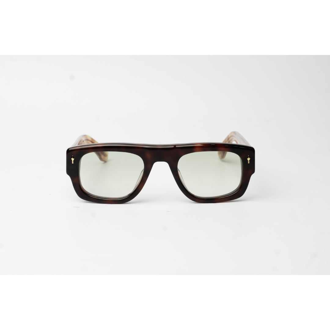 Jacques Marie Mage - Thundercloud - Havana Tortoise Marble Brown - Tinted - Acetate - Rectangle - Premium Sunglasses - Eyewear