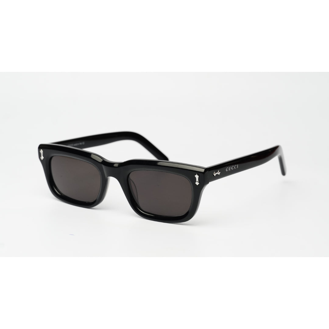Gucci - GG1524S - Black - Silver - Acetate - Rectangle - Premium Sunglasses - Eyewear