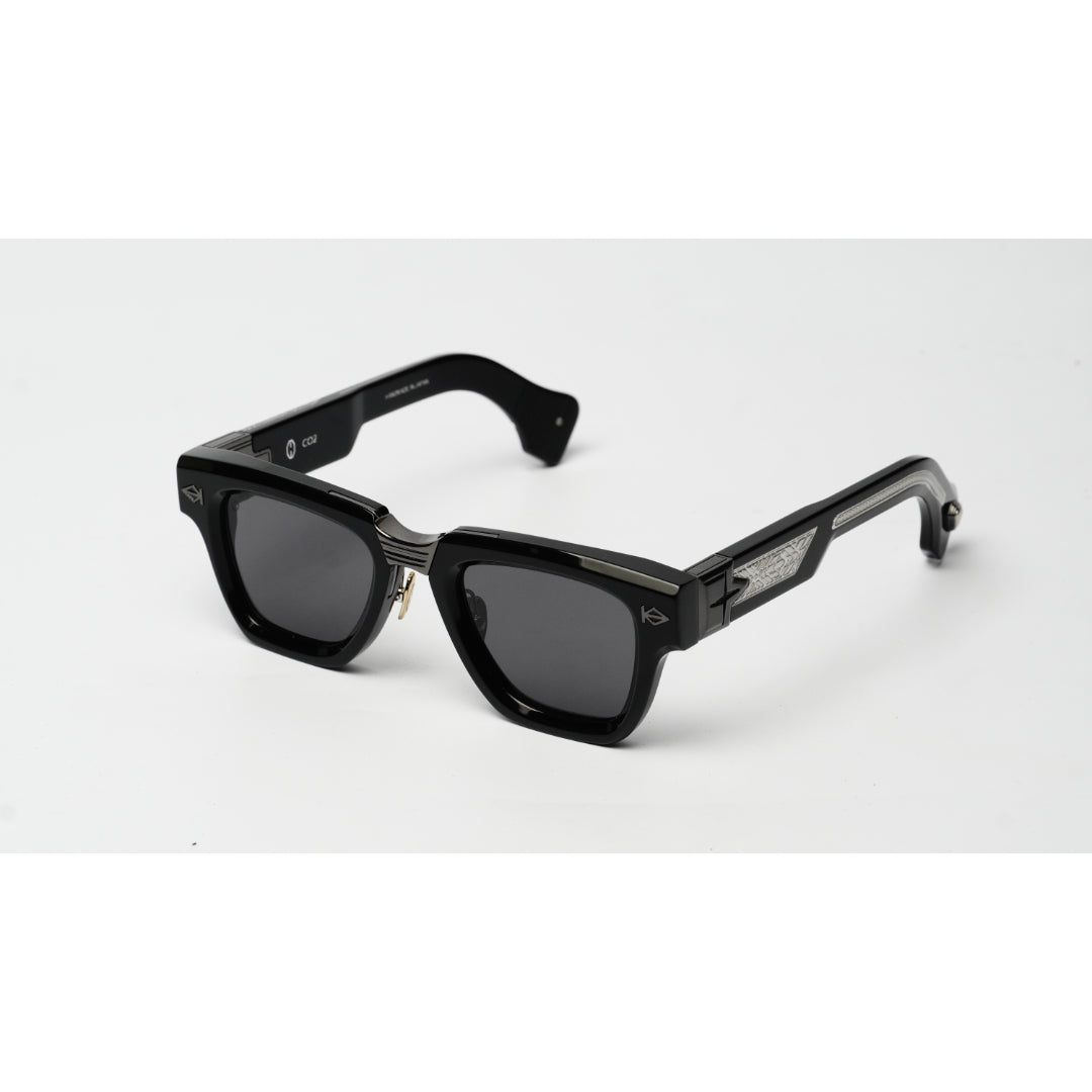T HENRI - Maison Galactique - CO2 - Silver - Black - Acetate - Square - Premium Sunglasses - Eyewear