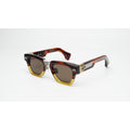 T HENRI - Maison Galactique - CO2 - Equinox Dual Tone Brown - Silver - Acetate - Square - Premium Sunglasses