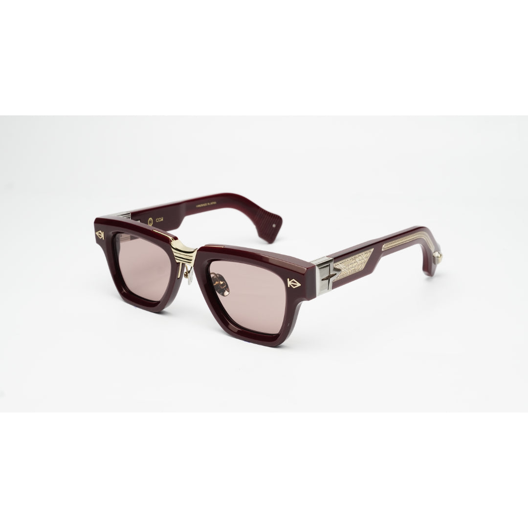 T HENRI - Maison Galactique - CO2 - Ruby Red - Golden - Acetate - Square - Premium Sunglasses
