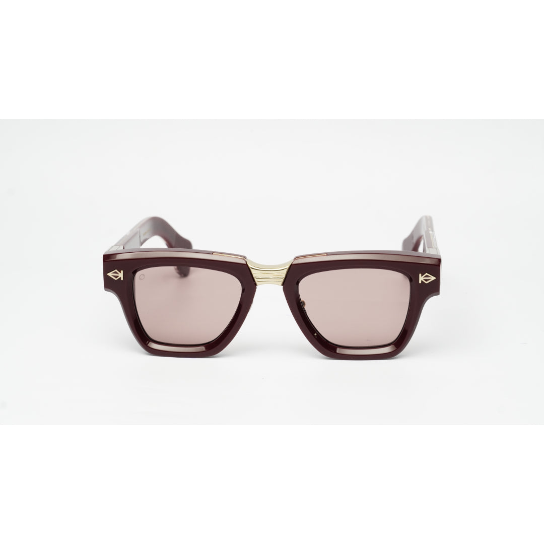 T HENRI - Maison Galactique - CO2 - Ruby Red - Golden - Acetate - Square - Premium Sunglasses